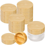 Set di 10 coperchi in legno di bambù 40mm - Reutilizzabili - Adatti per bottiglie - Confezione cosmetica - Colore naturale - Coperchi per bottiglie