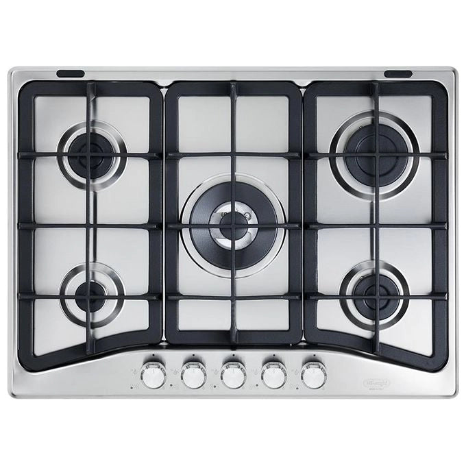 De’Longhi PFI 57 GH piano cottura Acciaio inossidabile Da incasso 68 cm Gas 5 Fornello(i)