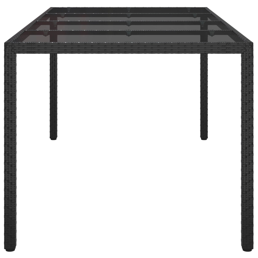 Tavolo da Pranzo da Giardino Nero 190x90x75 cm Polyrattan
