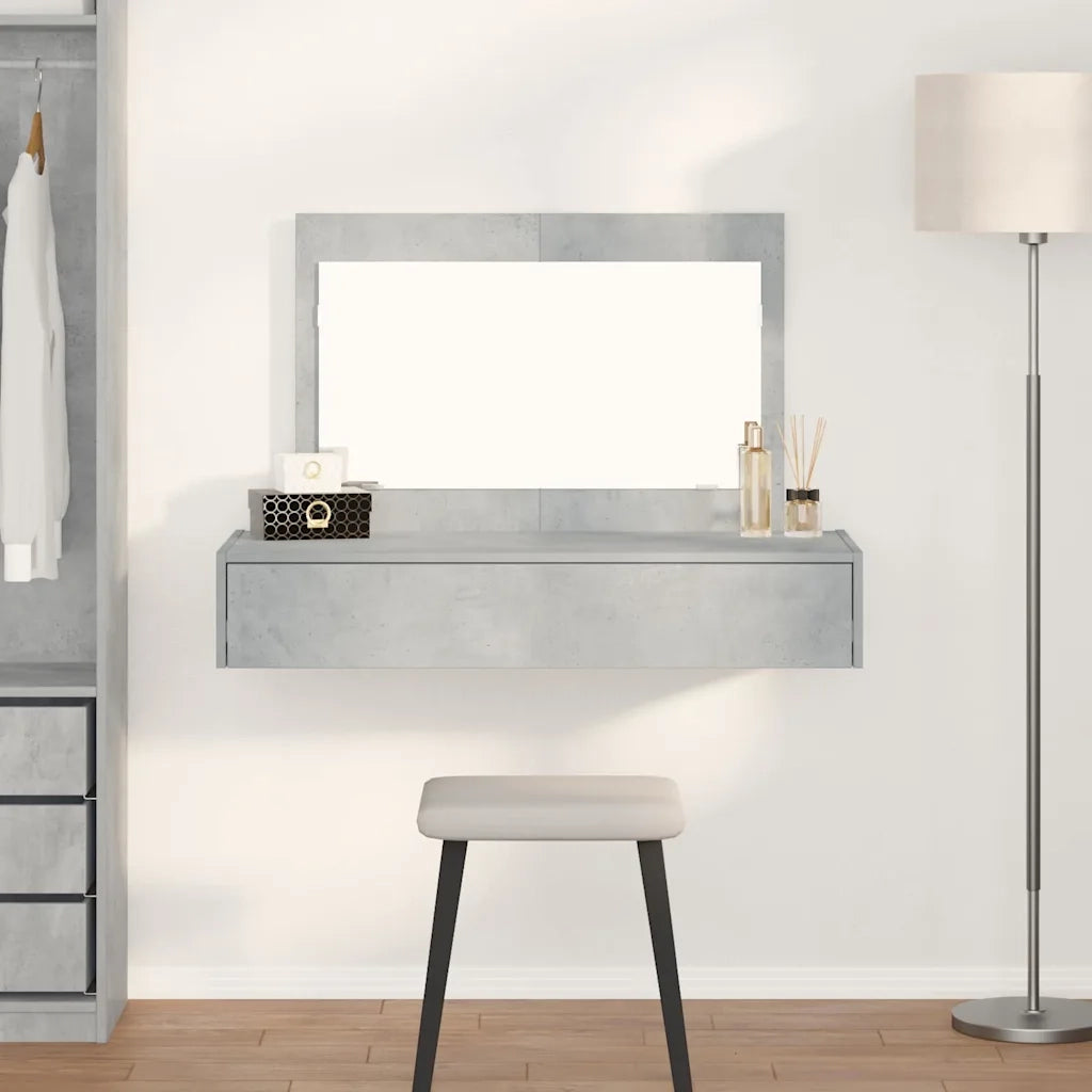 Toeletta | Tavolo da Trucco Grigio 100 x 40 x 70 cm Legno multistrato