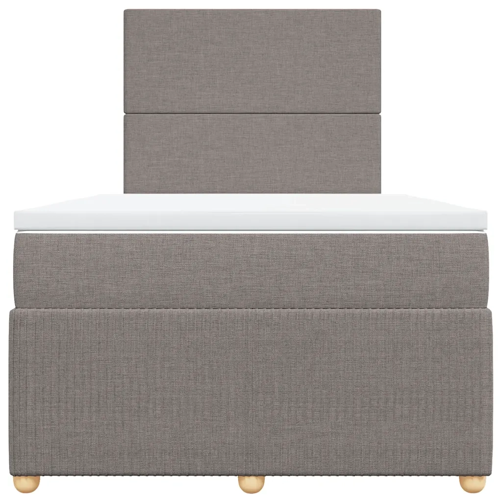Giroletto a Molle con Materasso Tortora 120x200 cm in Tessuto 3292020