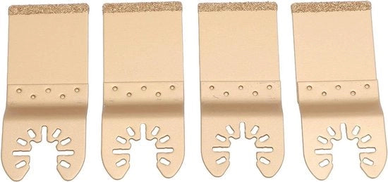 4 Set di Lame a Oscillazione per Tavola Circolare - Diamante Gecemente con Lame in Acciaio Inox - 13 Pollici (32 mm) - per Lavorazione del Legno, Plastica e Metallo