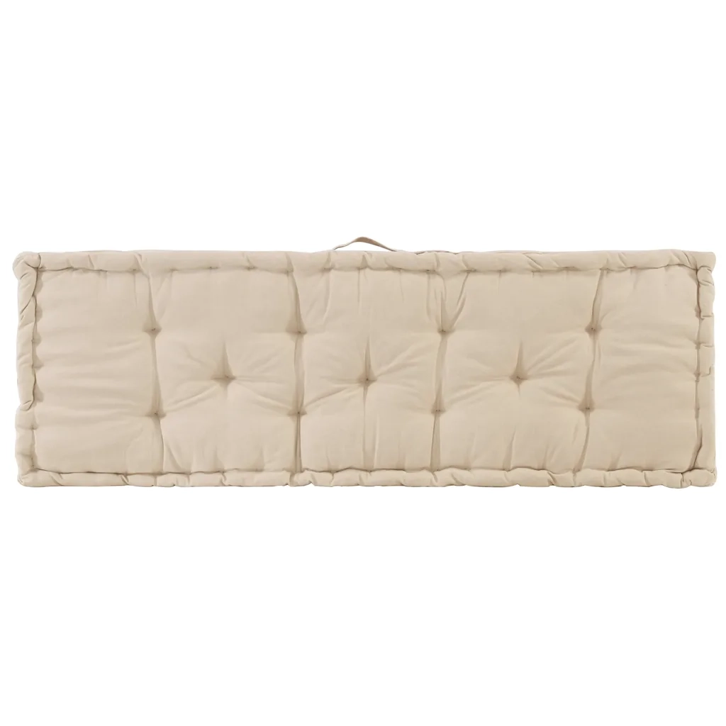 Cuscini per Pallet e Pavimento 2 pz | Cuscini per sedie in Cotone Beige