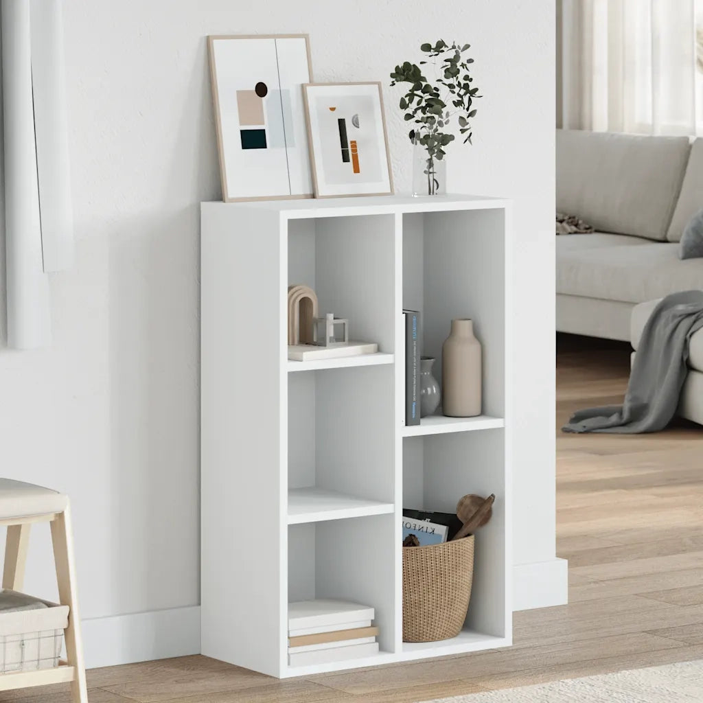 Libreria/Credenza Bianca 50x25x80 cm in Legno Multistrato 800162
