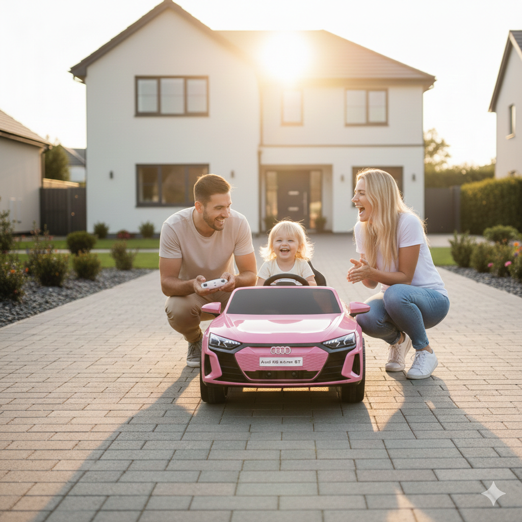 Macchina Elettrica per Bambini 12V Licenza Ufficiale Audi RS E-Tron GT con Telecomando Rosa