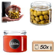 KADAX 50x Barattolo di vetro da 330 ml Barattoli per conserve Marmellata Marmellate di miele