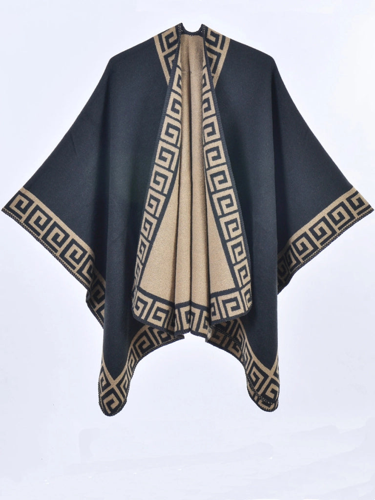 Mantella/sciarpa da donna in cashmere caldo per autunno/inverno con spacchi - Sciarpa alla moda
