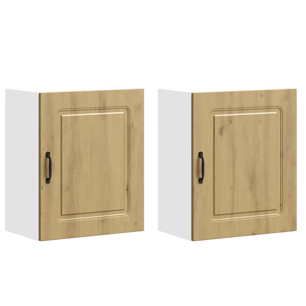 Pensili da cucina 2 pz Kalmar in Legno Multistrato Rovere Artigianale 853576