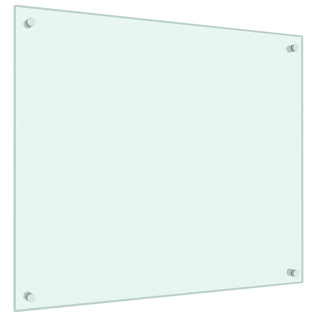 Paraschizzi per Cucina 2 pz Bianchi 70x60 cm in Vetro Temperato 3315785