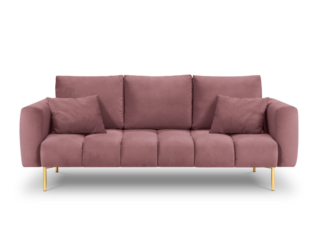 Cosmopolitan Design - Divano "Hastings" 3 posti in velluto rosa 