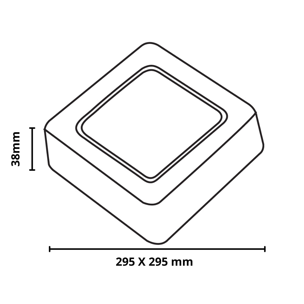 Plafoniera led soffitto 24watt slim quadra alimentatore incluso *** temperatura colore lampada 4500k bianco naturale,...