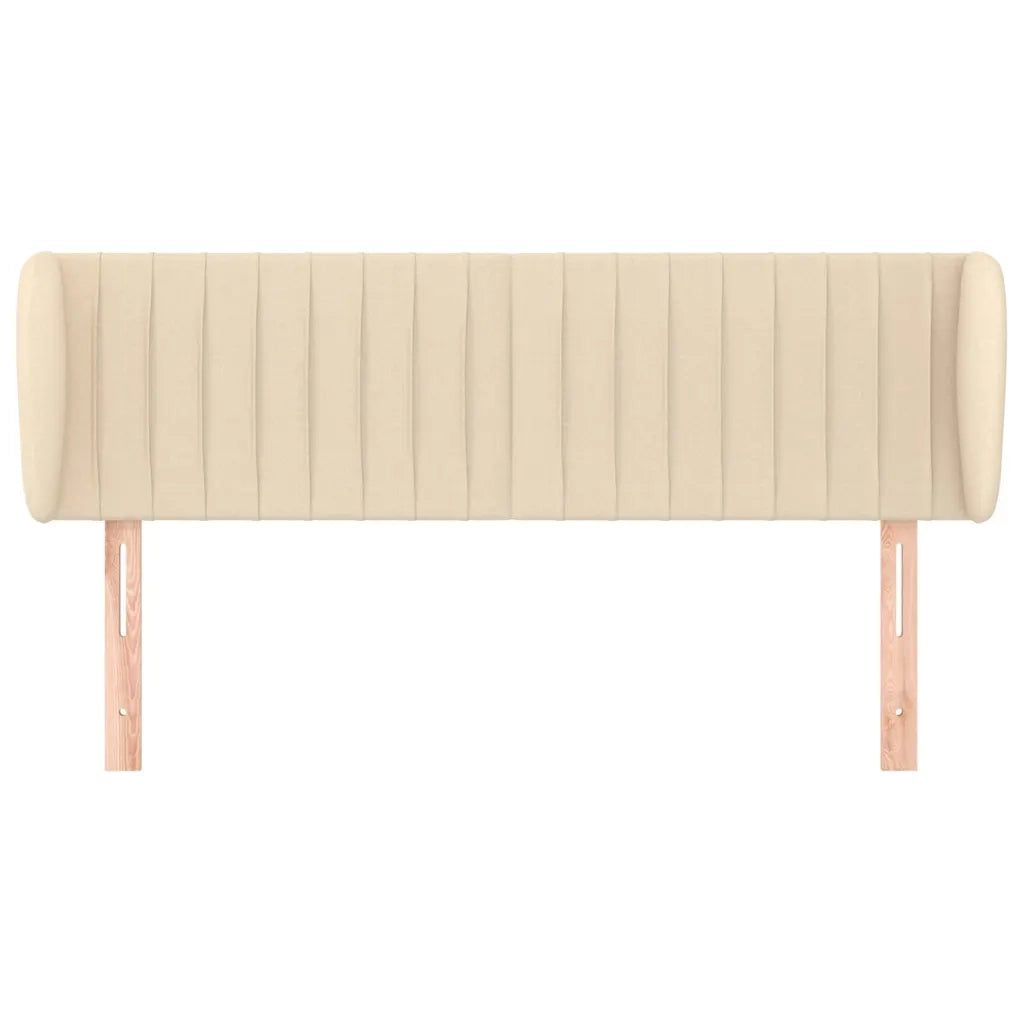 Testiera | Testata ad Orecchio Crema 147x23x78/88 cm in Tessuto