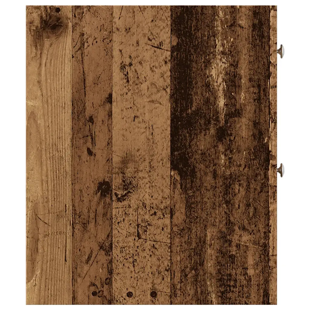 Armadietto da Bagno Stretto con Ruote Rovere Antico Truciolato 855293