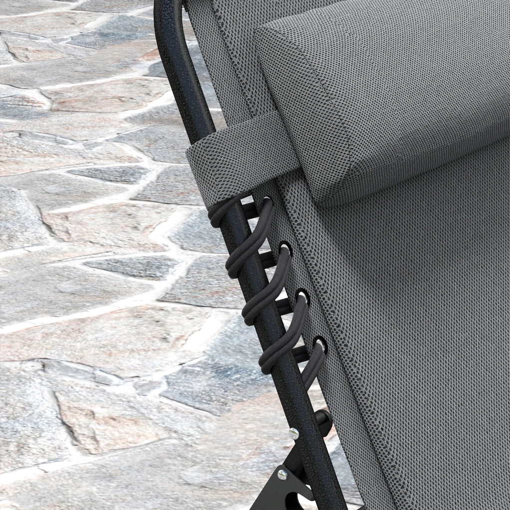 Poltrona Relax da Giardino con Cuscino ¨C Zephmum ¨C Grigio