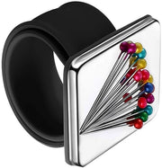 Otturatore magnetico per ago - Cuscino magnetico per ago - Bracciale per ago - Otturatore per ago - Accessorio per ricamo - Nero - Materiale ecologico - Otturatore per ago