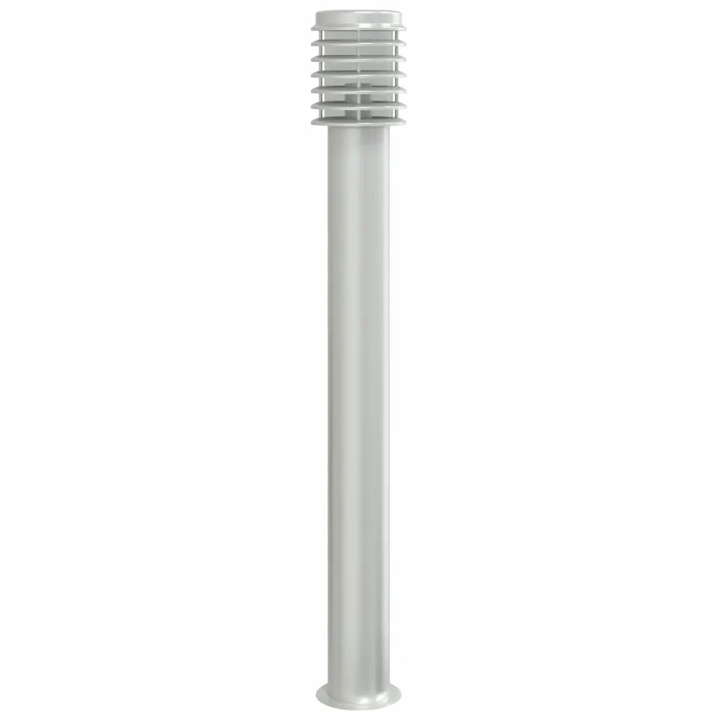 vidaXL Lampade da Terra per Esterni 3 pz Argento 110cm in Acciaio Inox