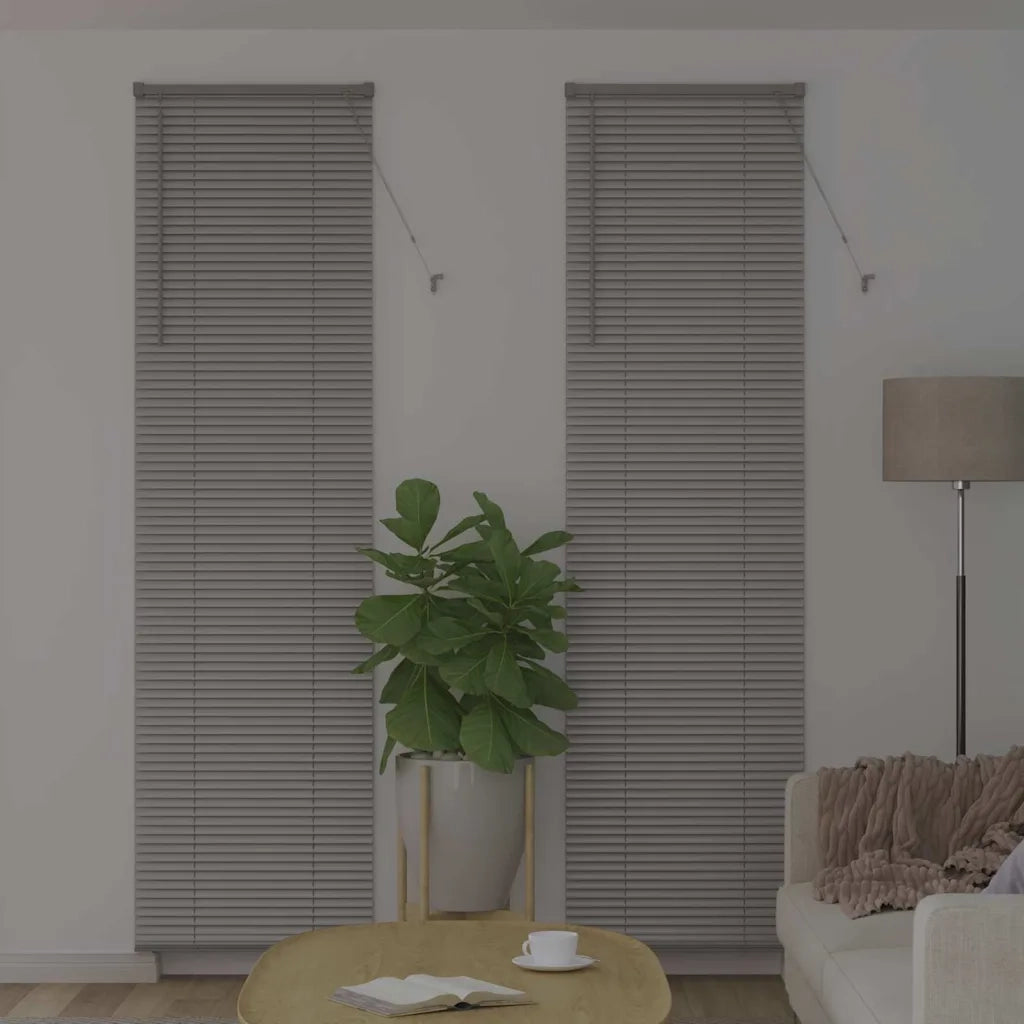 Tendaggi a Veneziana | Tenda a lamelle Argento 220 x 65 cm Alluminio