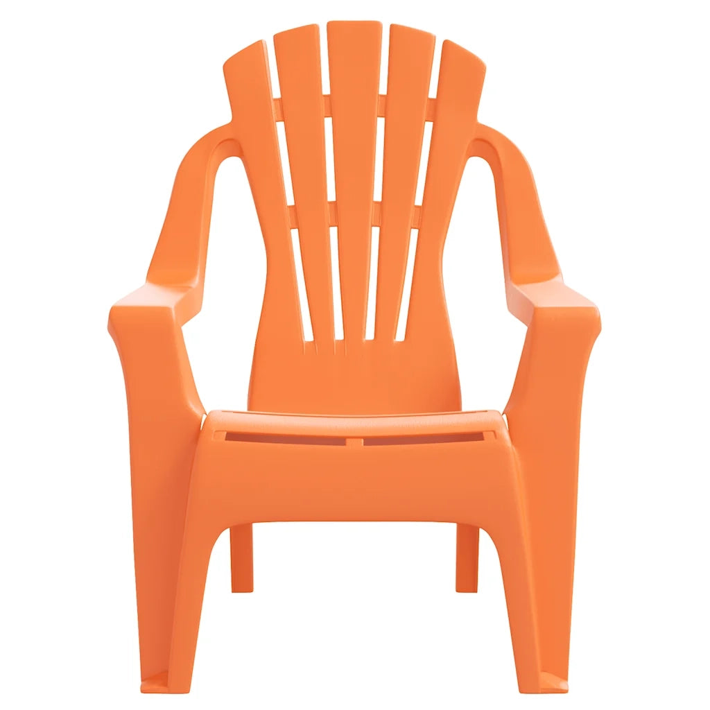 Sedie Giardino 2pz Bambini Arancioni 37x34x44 PP Aspetto Legno 364742