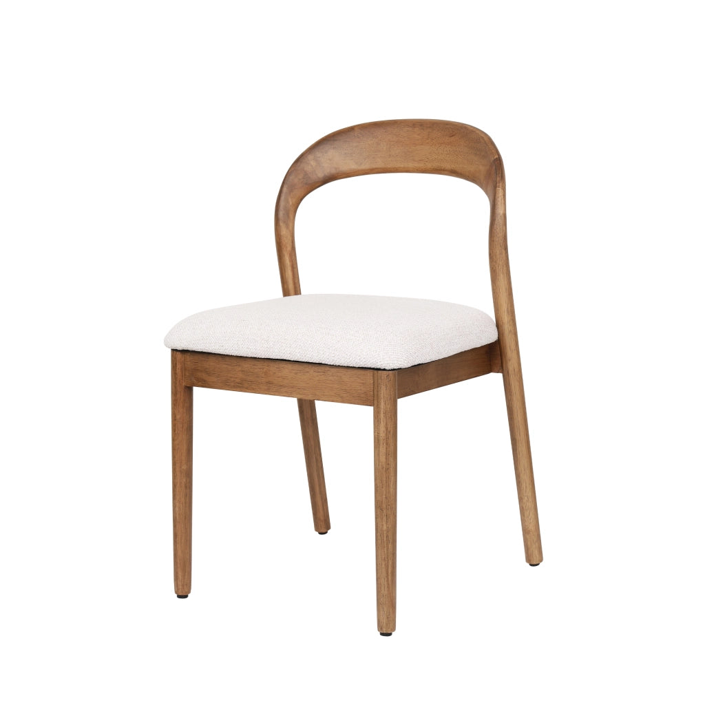 Sedia Lydia in Legno Hevea ¨C Xylo ¨C Noce/Beige, Set 2 Pezzi