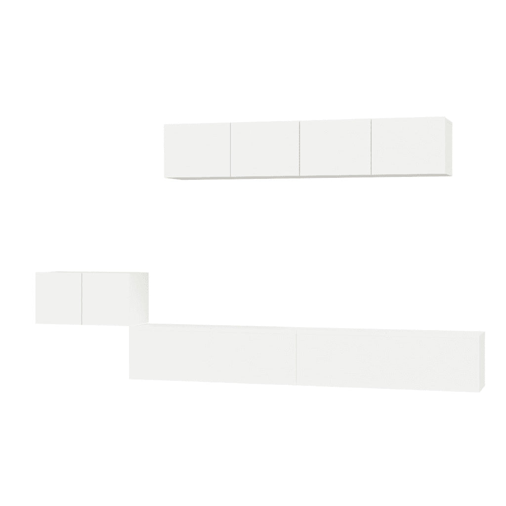Set di Mobili Porta TV 5 pz Bianco in Legno Multistratocod mxl 121513