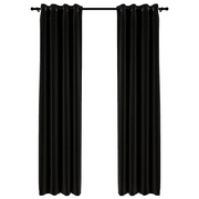 Tende Oscuranti | Tende Blackout Effetto Lino 2 pz 140x225 cm Antracite