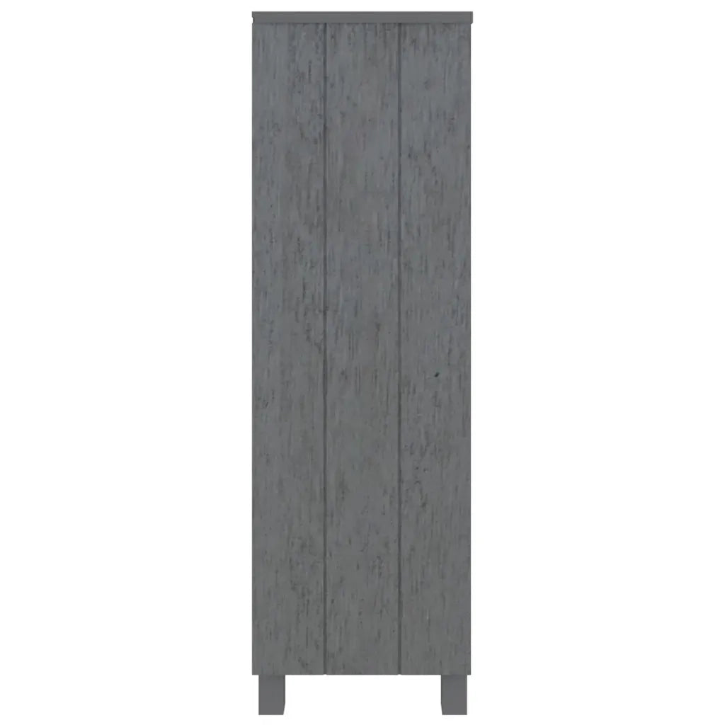 Libreria HAMAR Grigio Scuro 85x35x112 cm Legno Massello di Pino 340486