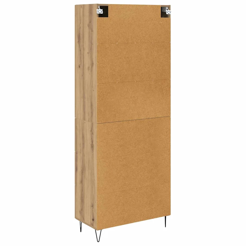 Credenza | Madia | Buffet da pranzo | Armadio da pranzo con cassetto Rovere artigianale 69,5 x 34 x 180 cm