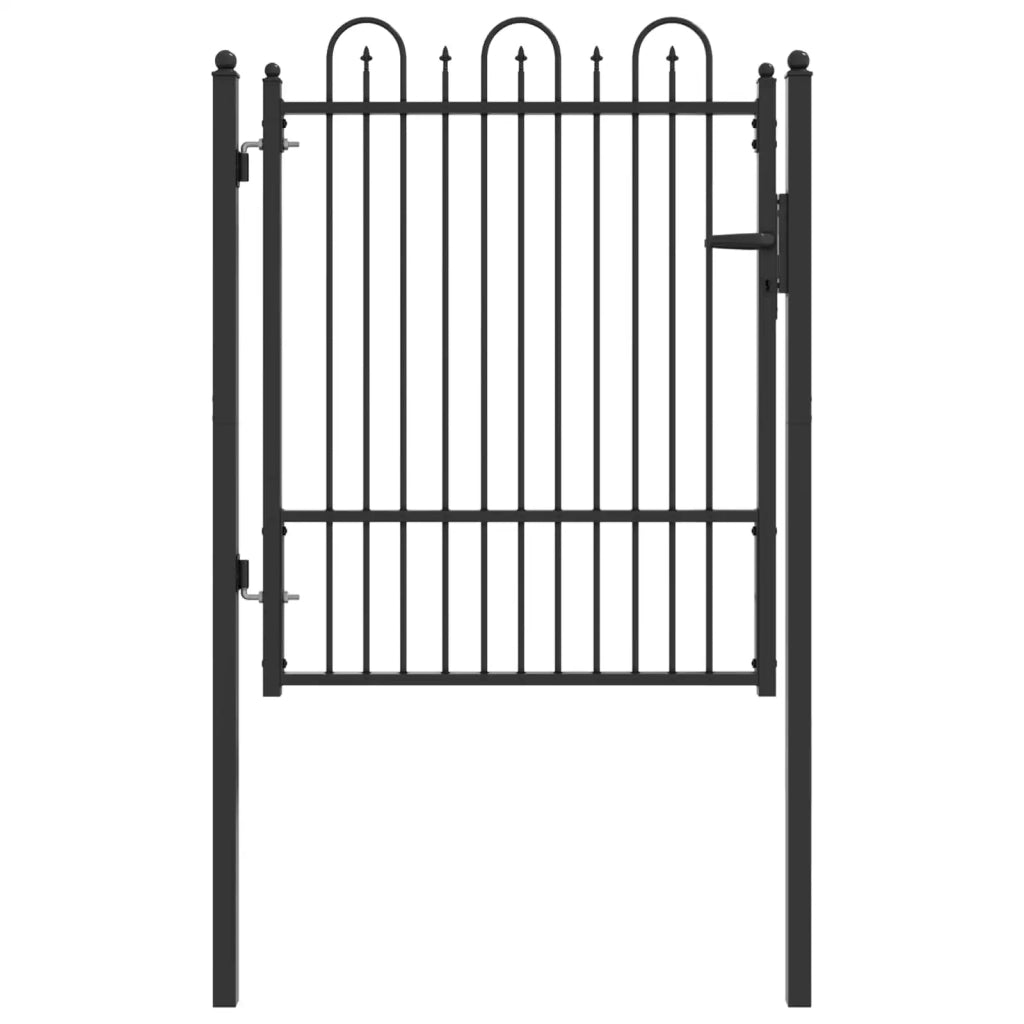 Cancello per recinzione HORST 100 x 125 cm Metallo Nero 42034055