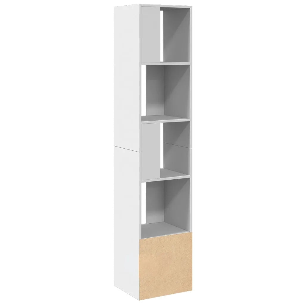 Libreria-Scaffale per Libri-Mobile di Stoccaggio Bianca 40x36x189 cm in Legno Multistrato