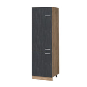 Vicco Armadio frigorifero Calcestruzzo nero 60 cm