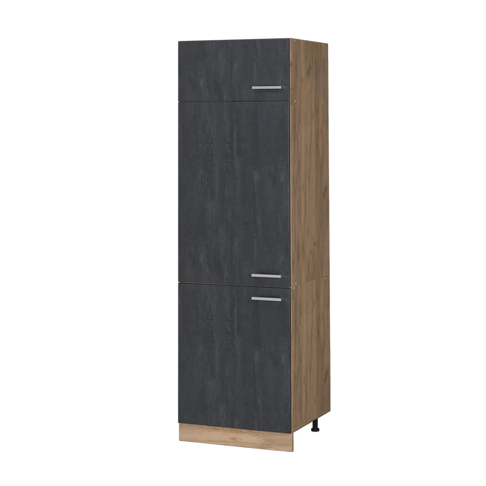 Vicco Armadio frigorifero Calcestruzzo nero 60 cm