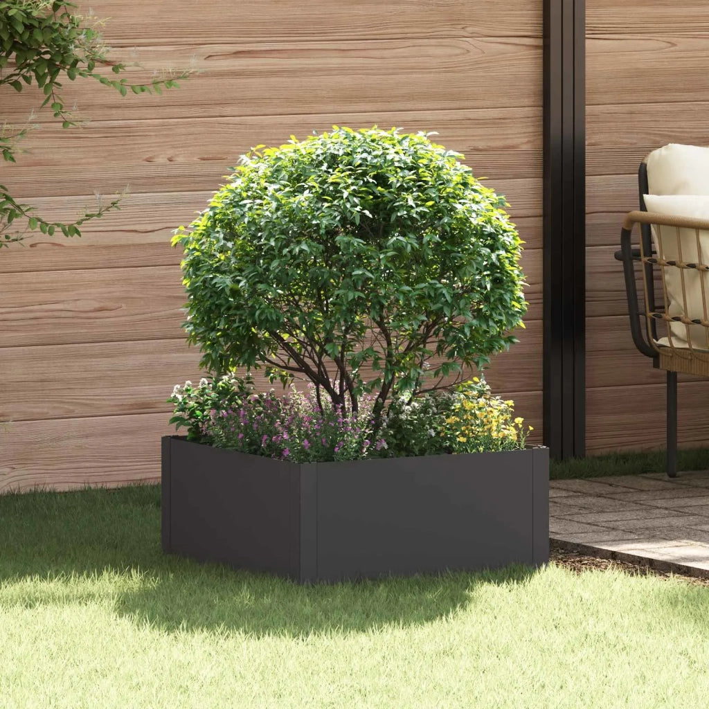 Bordura per Prato 60 x 60 x 35 cm Acciaio Nero 8008917