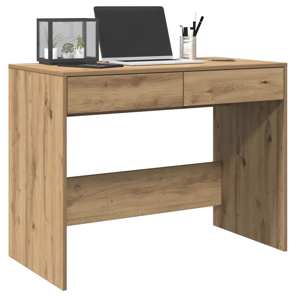 Scrivania Rovere Artigianale 101x50x76,5cm in Legno Multistrato 856765