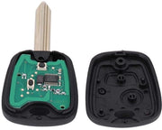 Pulsante a distanza 2-tasti - Chiave di sostituzione - ID46 Chip - Frequenza 433 MHz - Adatto per Saxo Picasso - Facile da installare - Chiave a distanza