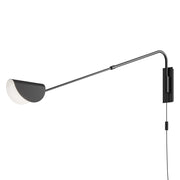 Maytoni Applique moderna Mollis 1 luce G9 nero metallo diffusore acrilico