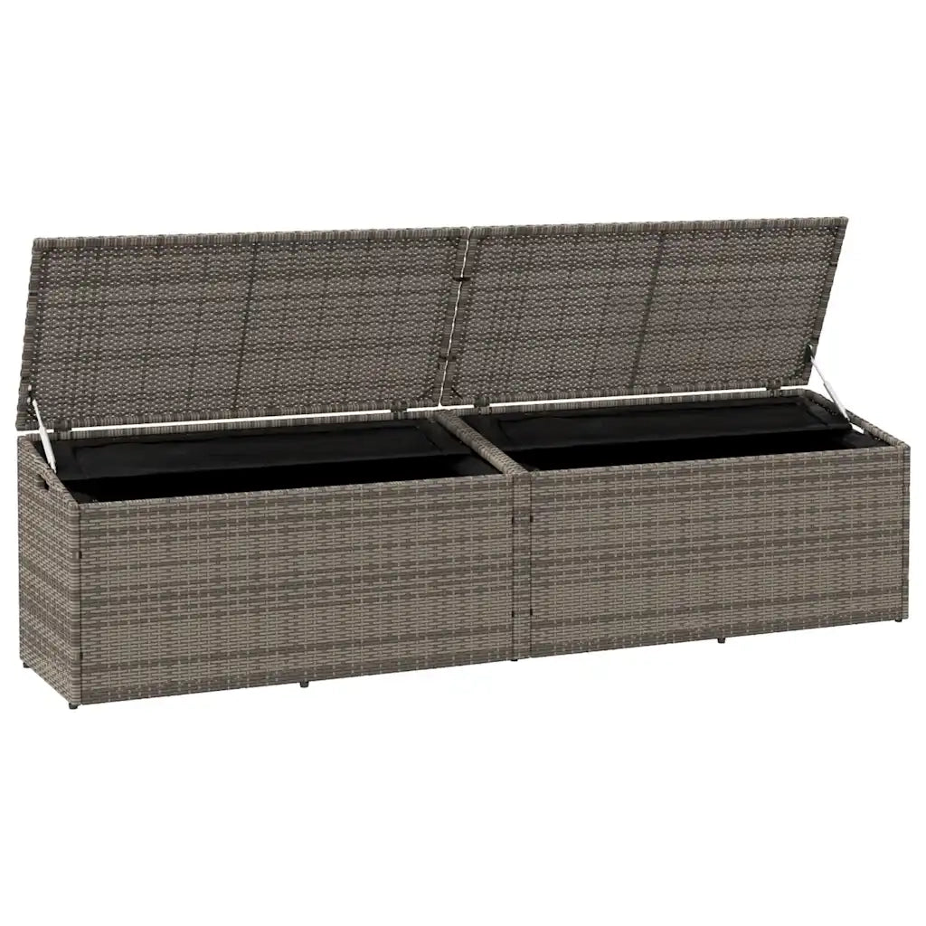 Baule da Giardino Grigio 220x50x58 cm in Polyrattan 4104076