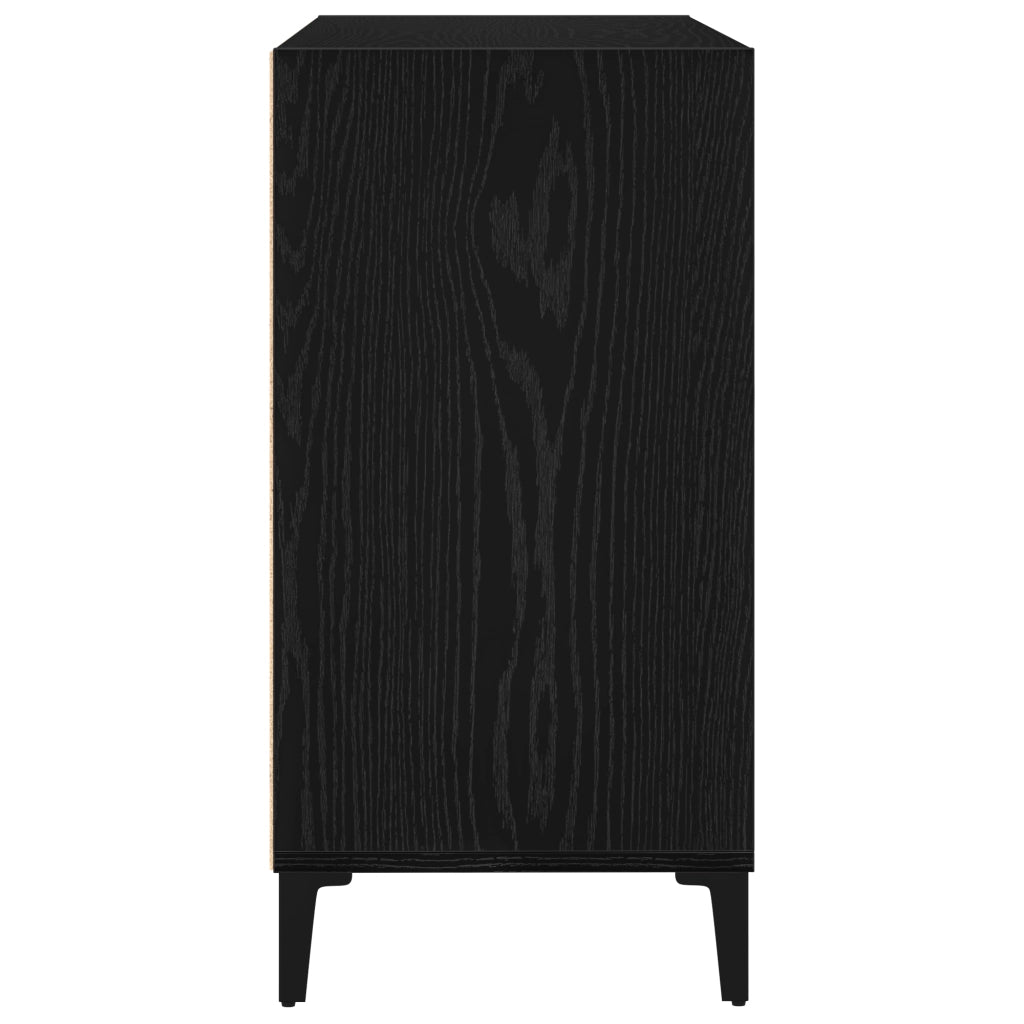 Sideboard Nero Quercia  103,5x35x70 cm in Legno ingegnerizzato