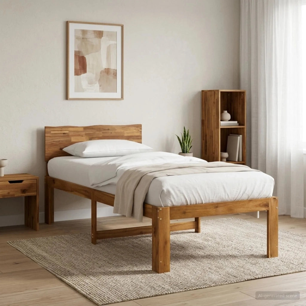 Letto Singolo con Testiera ROSTOCK Naturale 80 x 200 cm 903453