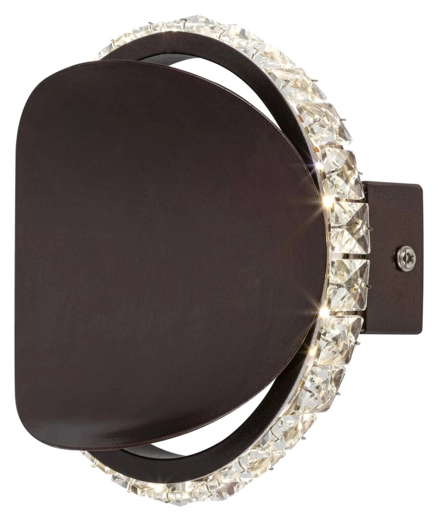 Applique LED 6W cristallo glamour bronzo Capriana Rabalux
