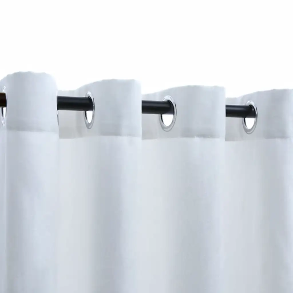 Tende Oscuranti | Tende Blackout con Anelli in Metallo 2 pz Avorio 140x175cm