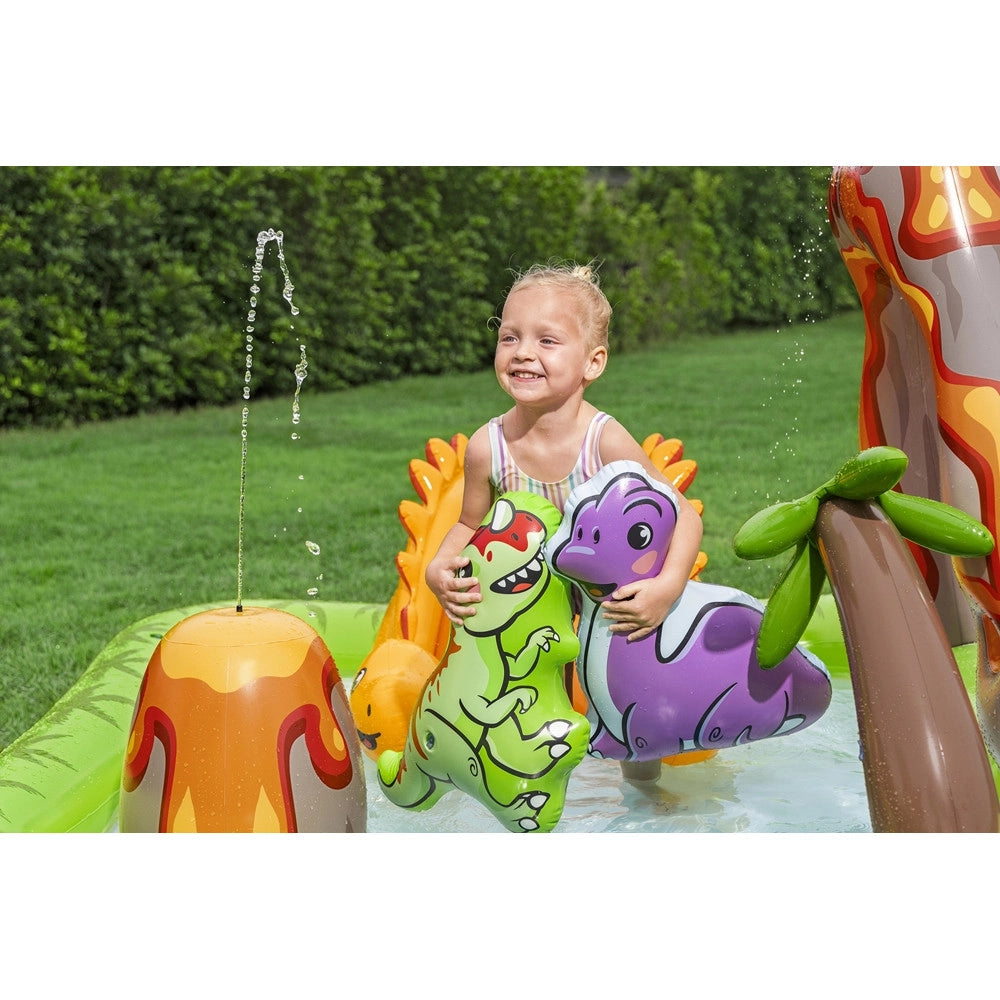 Trade Shop - Centro Parco Giochi Acquatico A Forma Di Vulcano Gonfiabile Piscina 262x188x102cm 53172 -