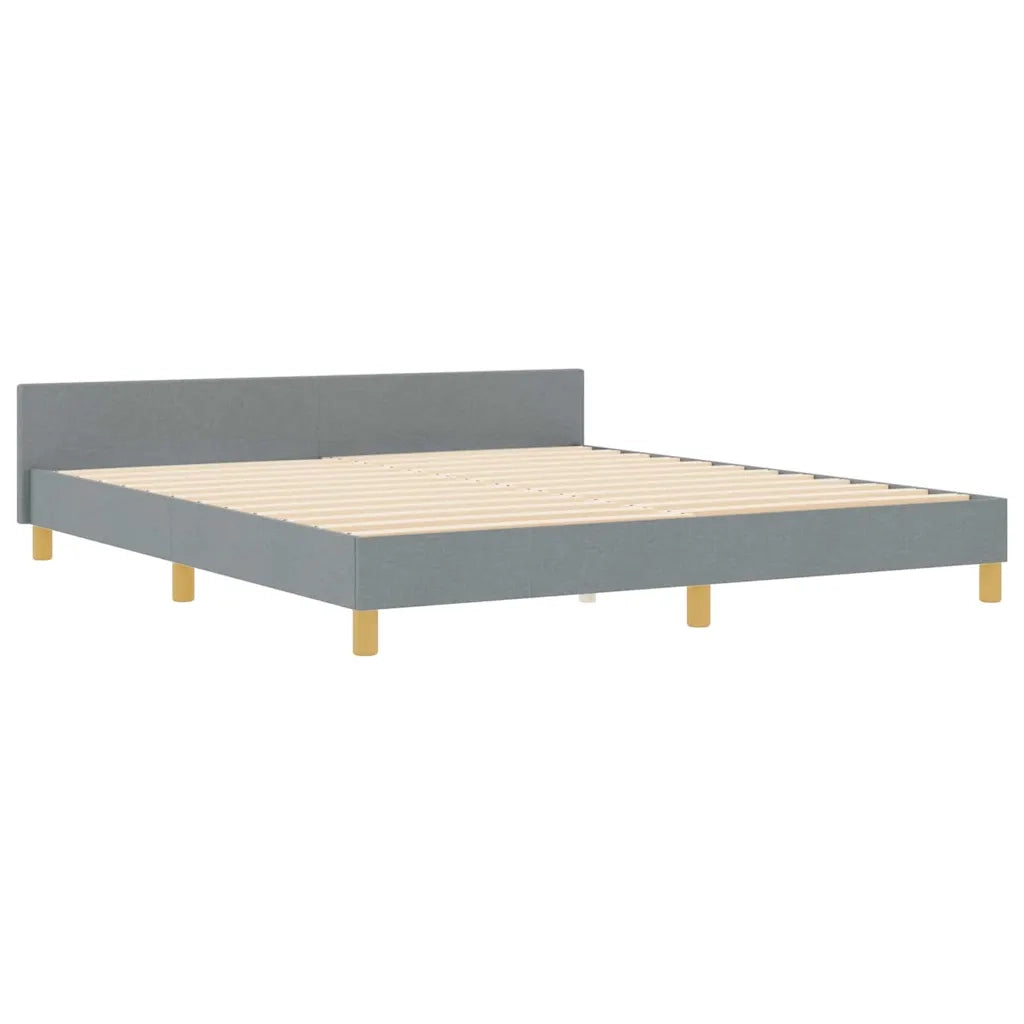 Struttura del letto Grigio chiaro 180 x 200 cm Tessuto 3344823