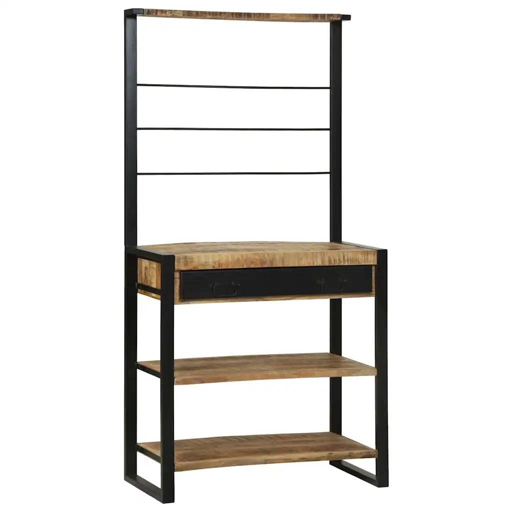 Scaffale da cucina Marrone e Nero 80 x 40 x 160 cm CFW2511019