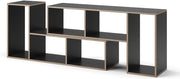Libreria Tetrix, Antracite, 112.8 x 56.4 cm Set di 2, per la conservazione e l’esposizione di libri e oggetti decorativi