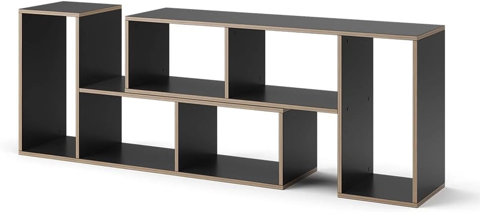 Libreria Tetrix, Antracite, 112.8 x 56.4 cm Set di 2, per la conservazione e l’esposizione di libri e oggetti decorativi