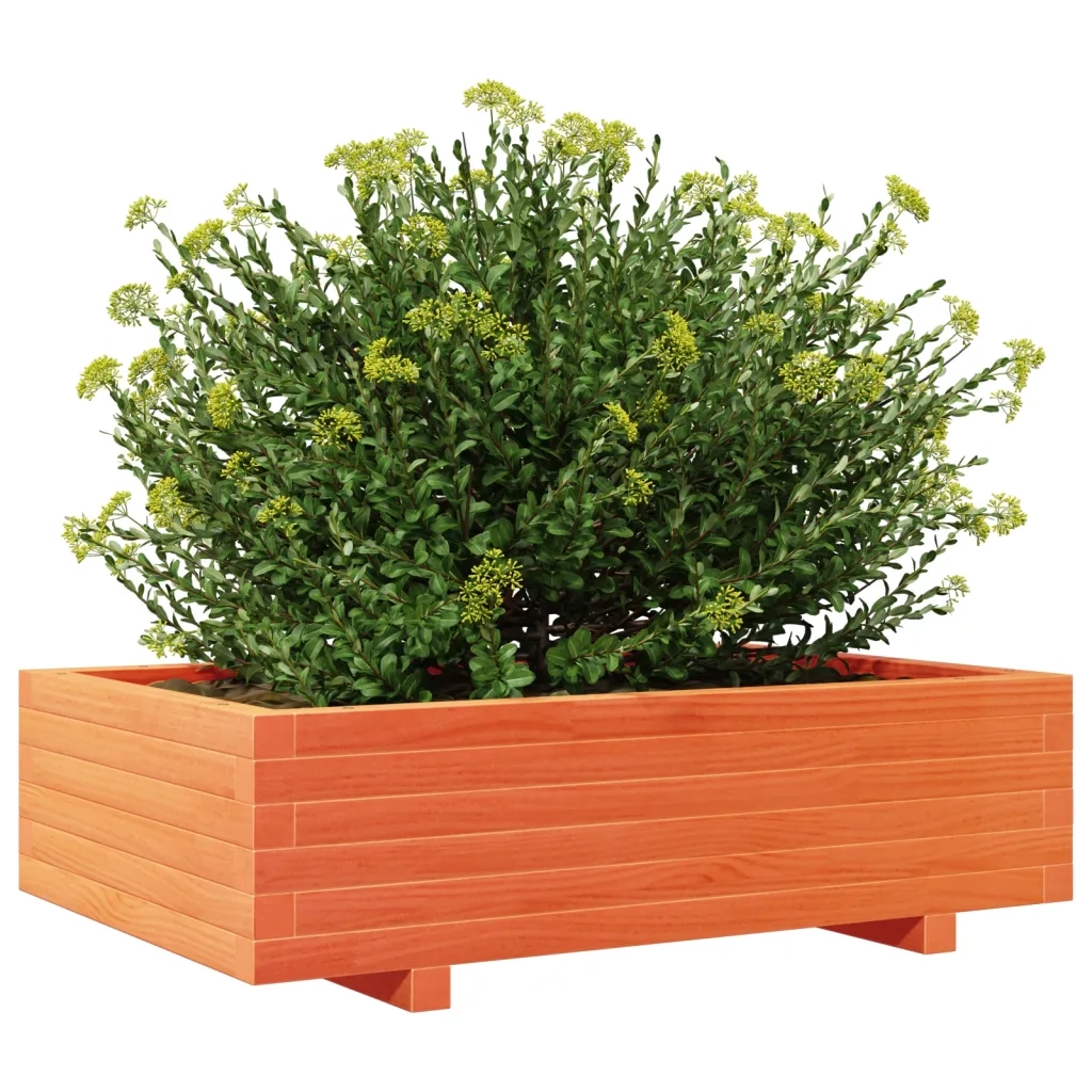 Fioriera Giardino Marrone Cera 90x60x26,5cm Legno Massello Pino