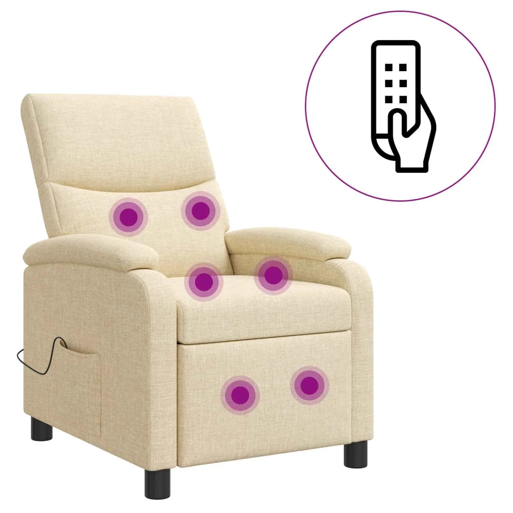 Divano Sedia-Poltrona Massaggiante Crema Tessuto 540643