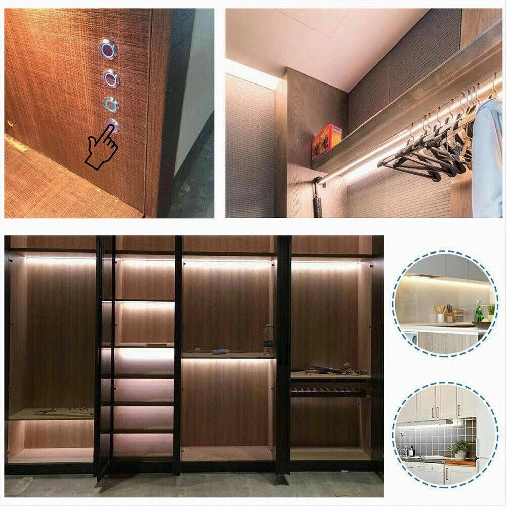 Trade Shop - Sensore Interruttore Touch Per Luci Strip Led Pulsante Per Mobili 12/24v Sen-ta -
