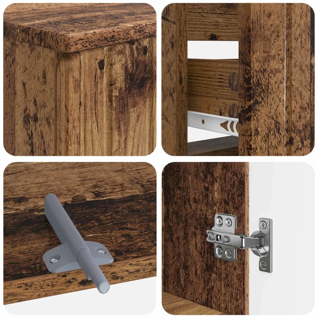 Set di armadietti da bagno in 3 pezzi ZWOLLE Legno antico 3417763