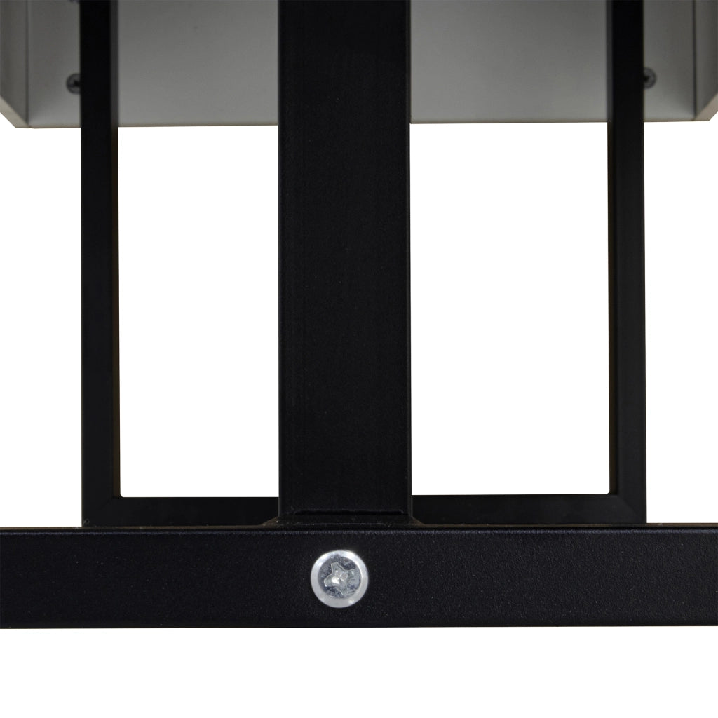 Tavolino da Caffè con Struttura in Ferro; Piano Nero Lucido Parziale; Stile Moderno; in MDF e Truciolare; Nero Bianco